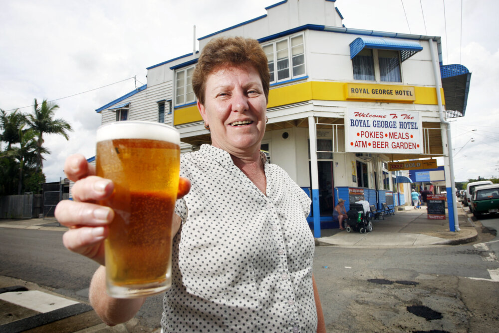Kay Barbeler is the new owner of the Royal George Hotel in Rosewood, Ipswich, 4th January 2011