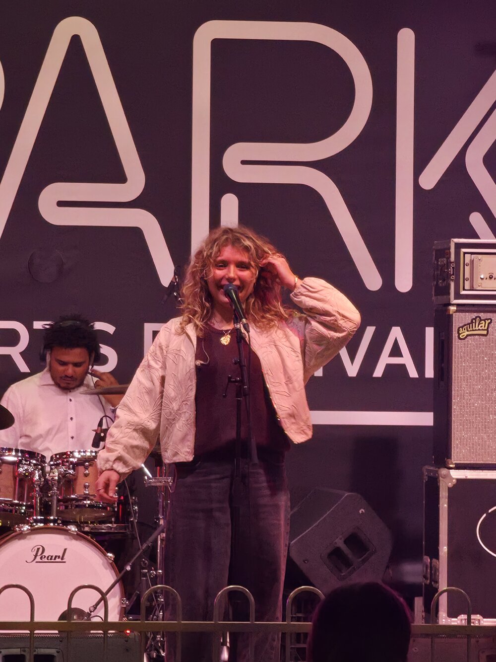 Paulina, performing on the main stage, SPARK festival, Tulmur Place, Ipswich, July 2026