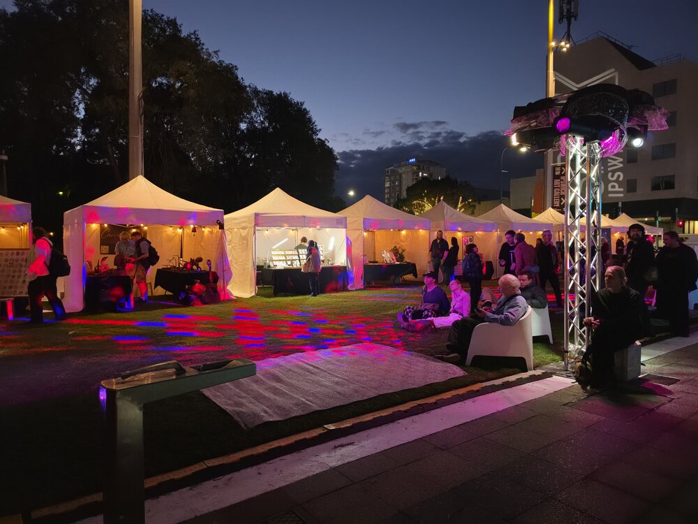 Artist Night Market and DJ Tigerlil, d'Arcy Doyle Place, Ipswich, July 2026