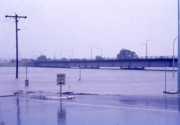 David Trumpy Bridge, Ipswich, on the morning of 27th January 1974