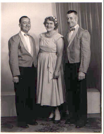 John Evans, Edna Wesley and John Haggarty, Bluebird Concert Party Choir, Ipswich, c.1955