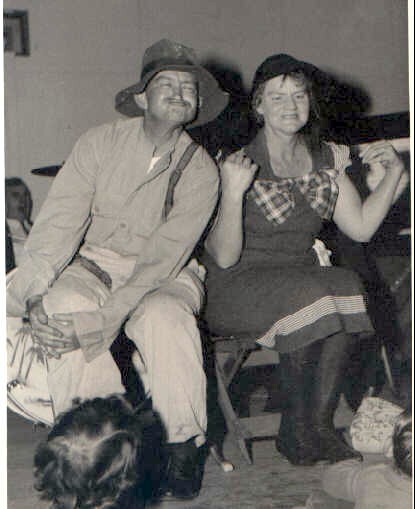 John Evans and Edna Wensley of the Bluebird Concert Party as Dave and Mabel, c.1955