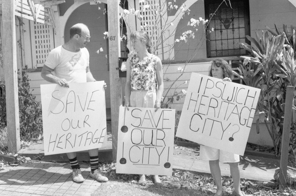 Ipswich Heritage Protest, 67 Ellenborough Street, Ipswich, September 1991