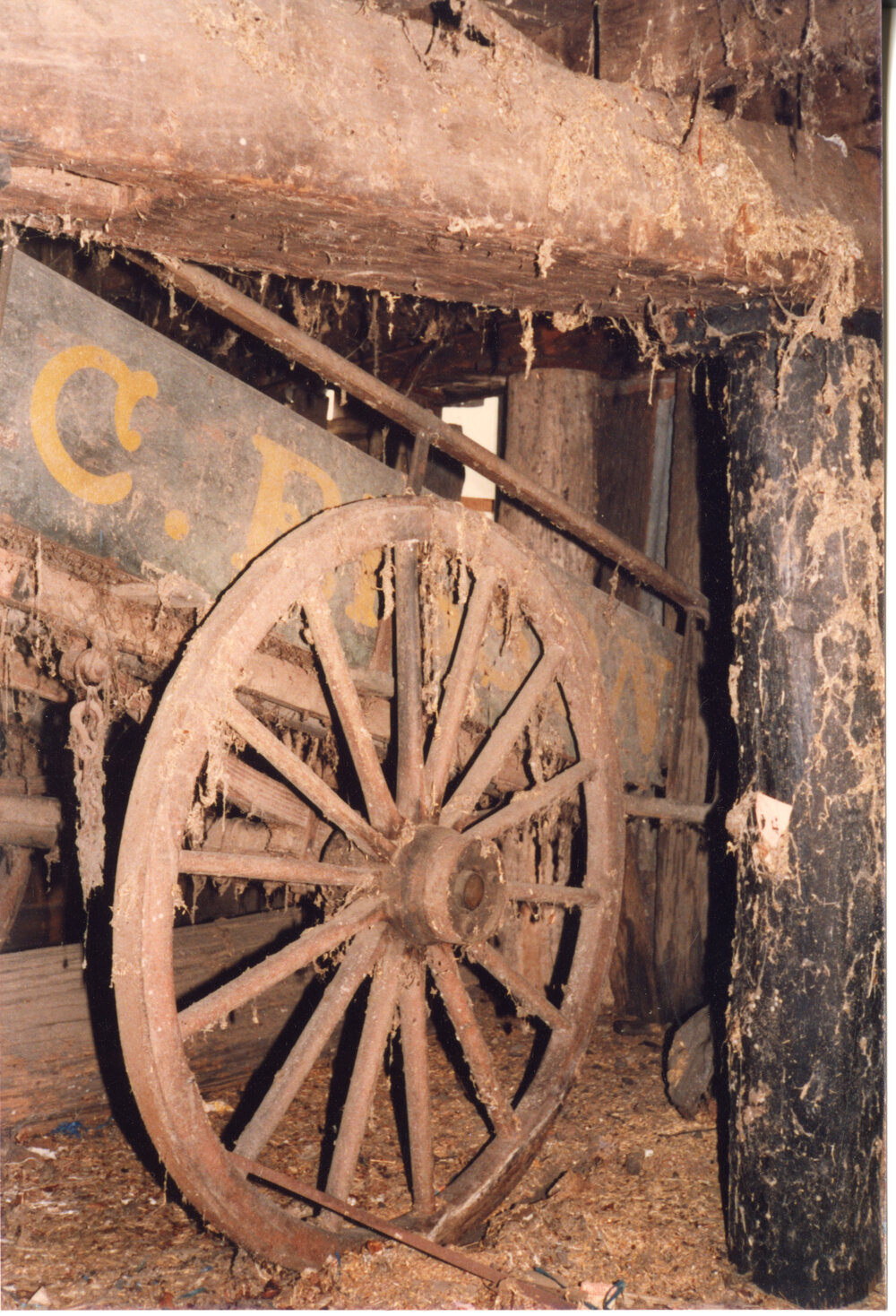 Cart in the cellar of Risson's Produce