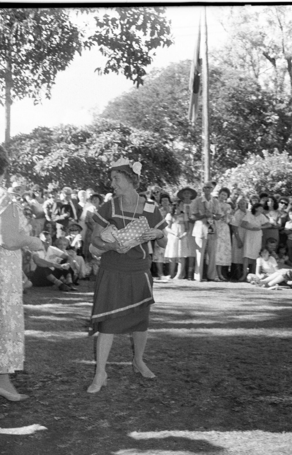 Unidentified woman at the memorial in honour of Mary Aileen Bell, Coochin Coochin, Scenic Rim, April 1980