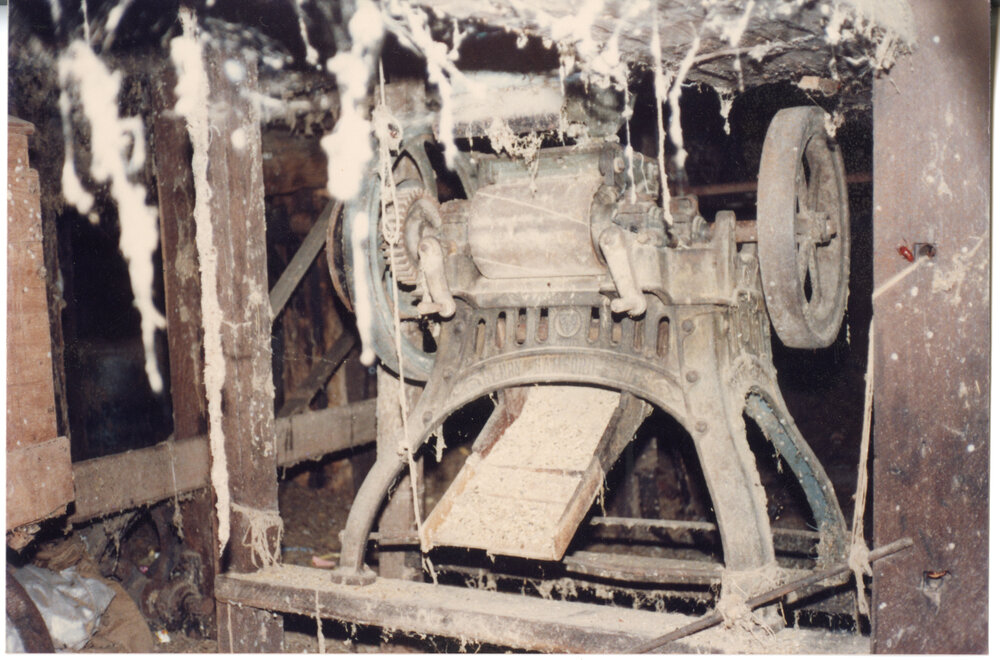 Old machinery in the cellar of Risson's Produce