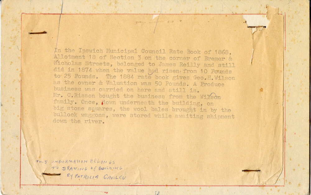 Information on the Risson's Produce building