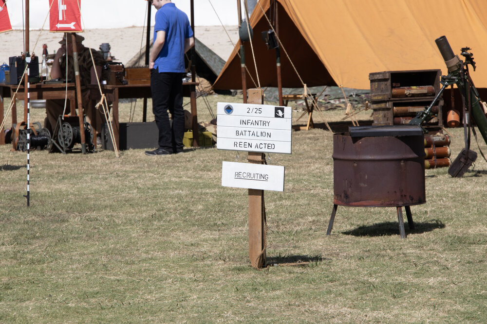 2/25 Infantry Battalion encampment at History Alive, at Galvanized, Ipswich Showgrounds, Ipswich, September 2026