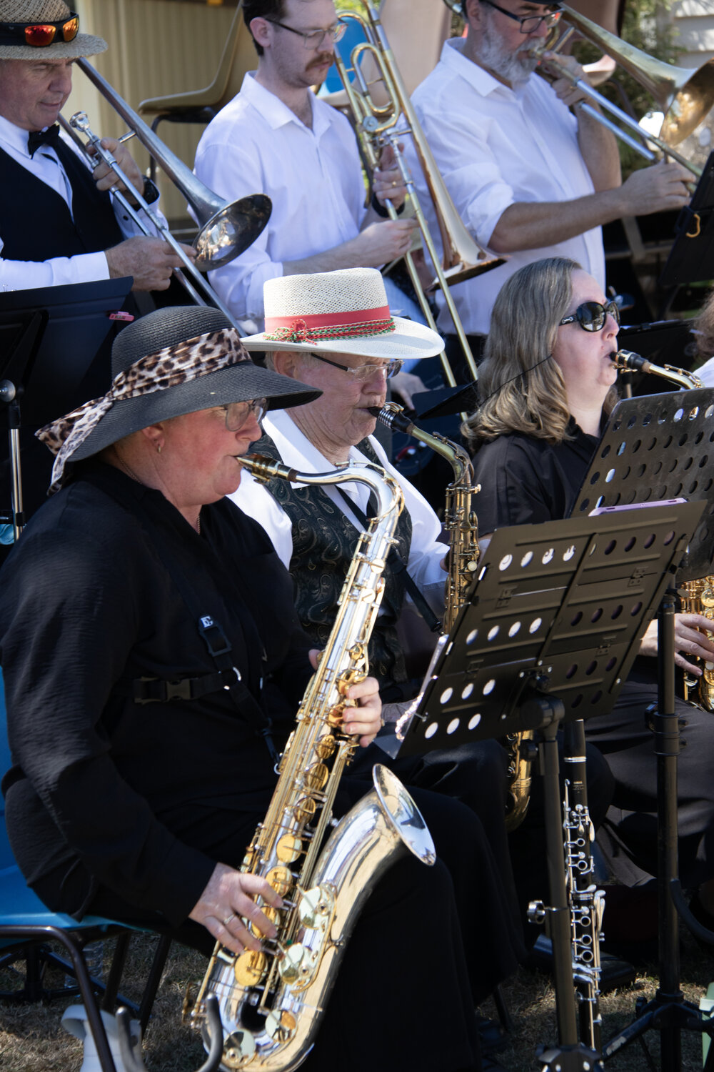 Saxophone section of the Ipswich City Big Band performing a the Marburg Meander, event held as part of Galvanized: A Festival of Heritage, Marburg, Ipswich, September 2026