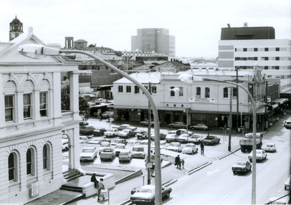 Lands Office and car park, corner East Street and Limestone Streets, Ipswich, 1970s
