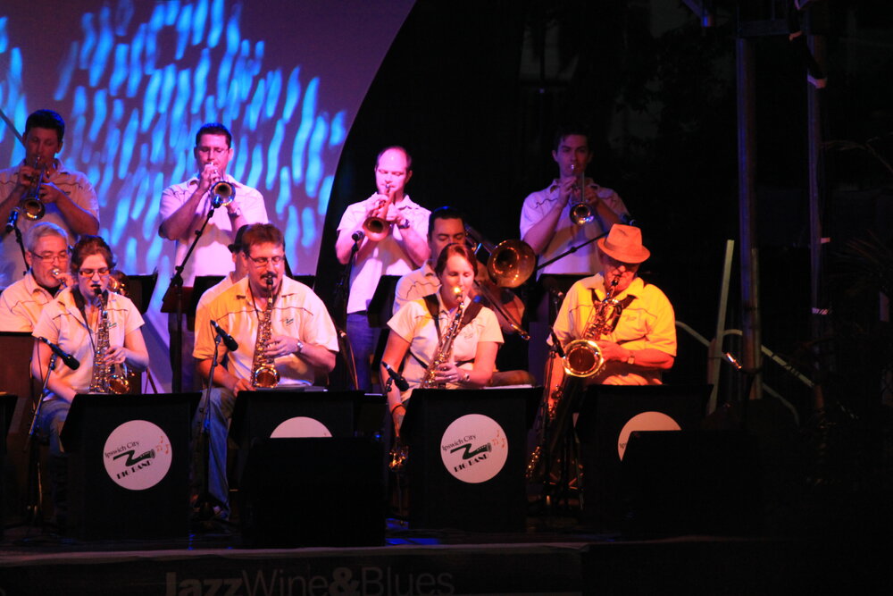 Ipswich City Big Band performing at Jazz Wine &amp; Blues, part of the Ipswich Festival, May 2013