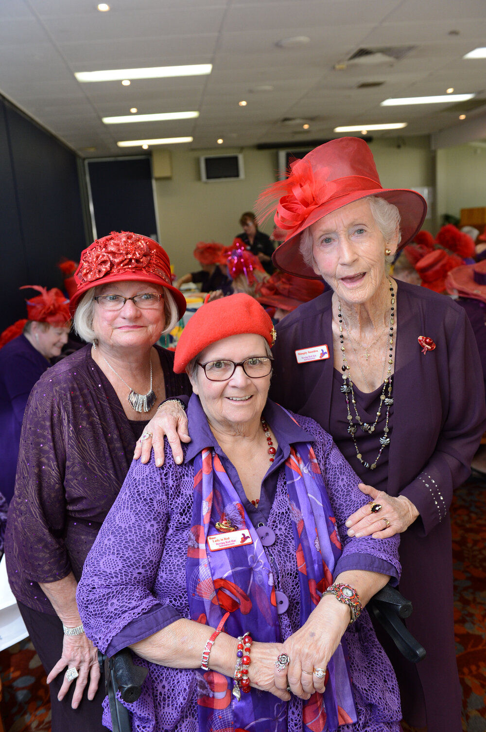 Laureen Bunyard, Sue Ward and Sandra Fitzgerald at The Bonzer Sheilas Australia's Biggest Morning Tea at Ipswich Golf Club, Ipswich, 15 May 2013
