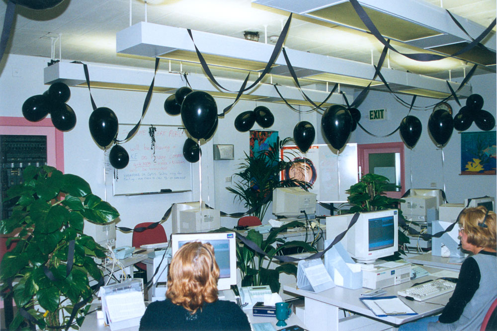 Closing party at Telstra Telephone Exchange, Ipswich, 1999