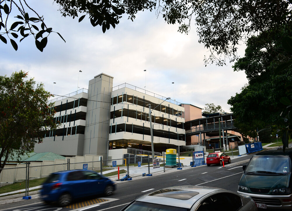 Recently completed Ipswich Hospital carpark expansion, Ipswich, 7th May 2013