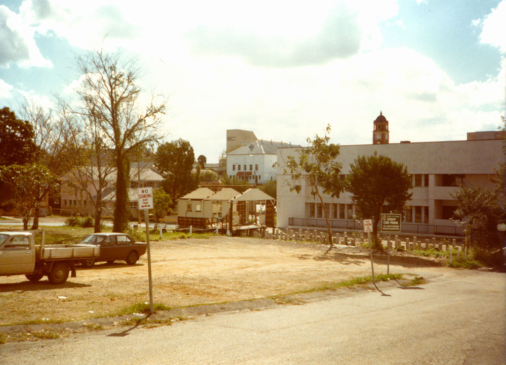 Meals on Wheels building on Foote Lane being demolished, Ipswich, 1985