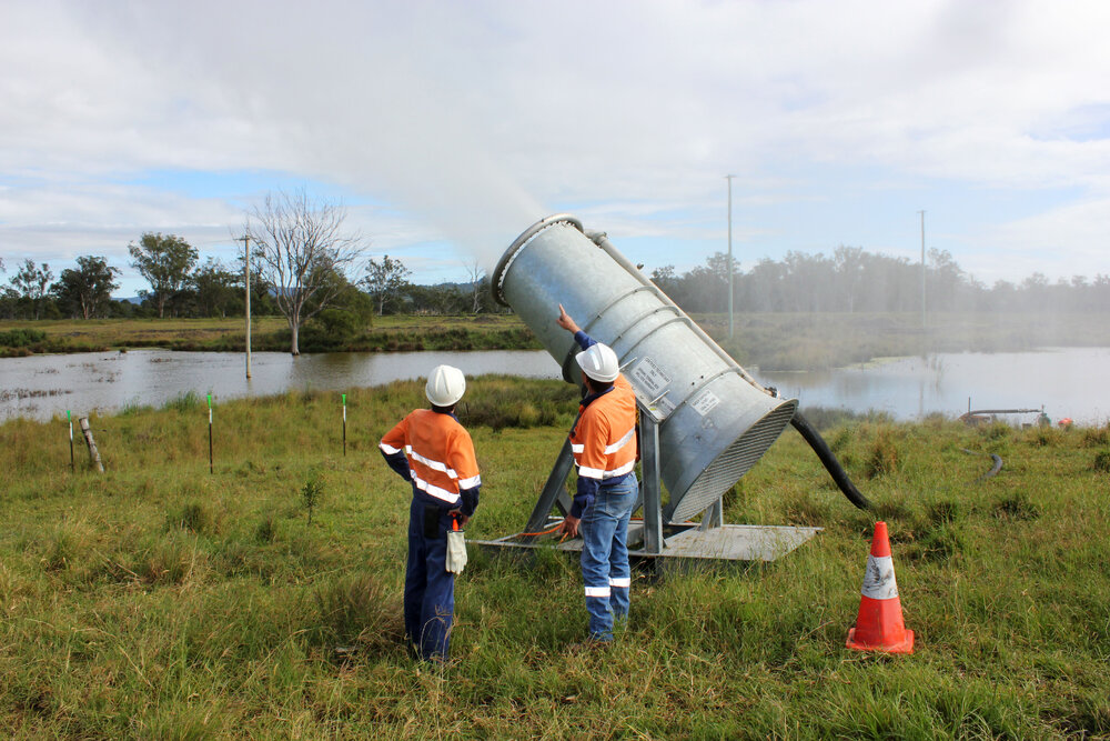 New Hope is trialing a water evaporator at Jeebropilly, Ipswich, 13 May 2013