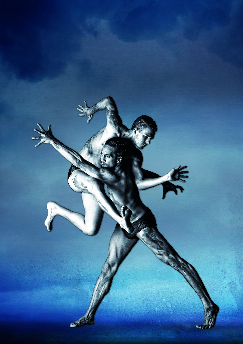 Bangarra dancers Daniel Riley-McKinley and Waangenga Blanco to perform in Blak at QPAC, Ipswich, 17 May 2013