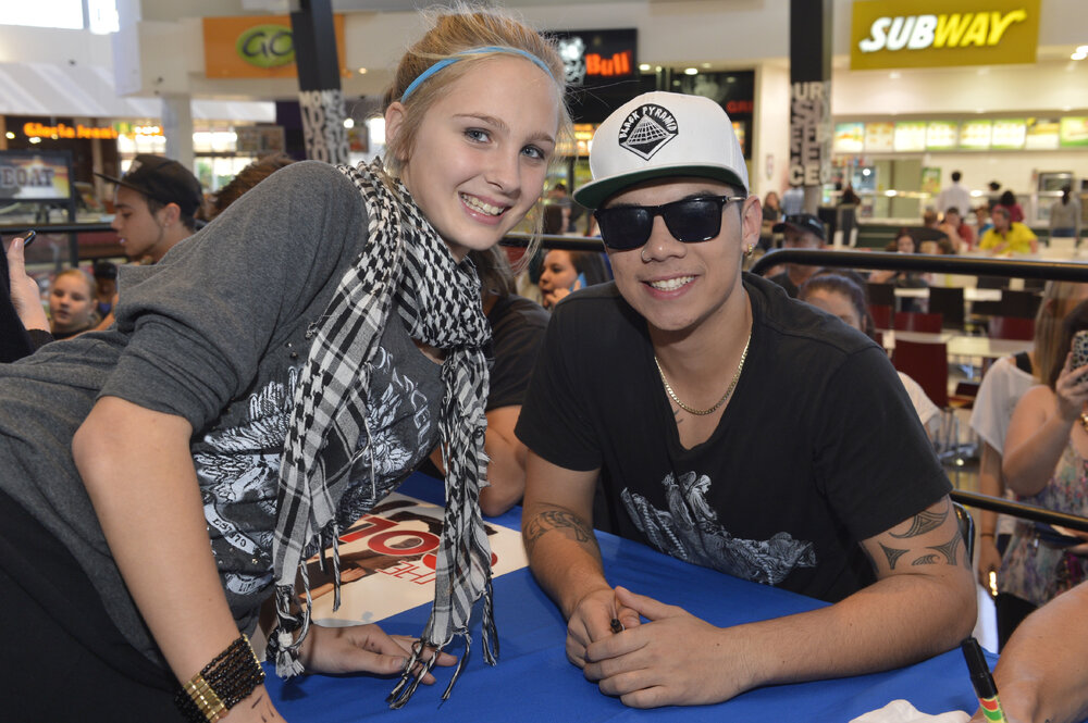 A fan with Will Singe from The Collective, Ipswich, 17 May 2013
