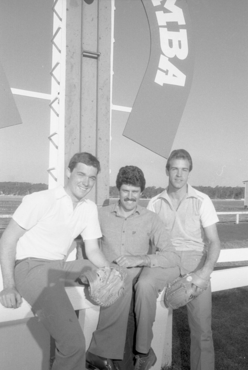 American baseball players at Bundamba Racecourse, Bundamba, Ipswich, August 1981