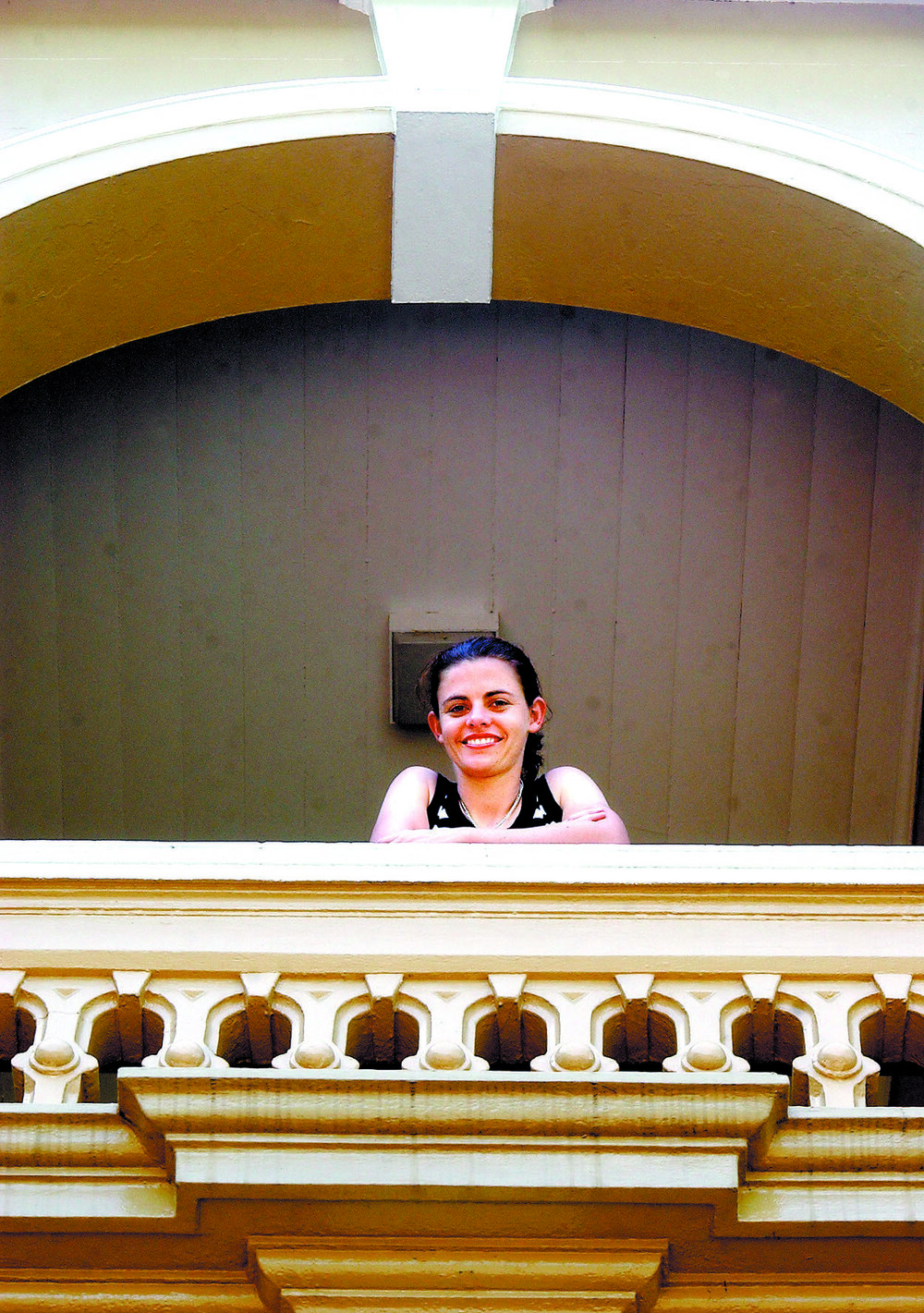 Former Ipswich Girls Grammer student and world adventurer, Shannon Turley, Ipswich, 4 February 2005 
