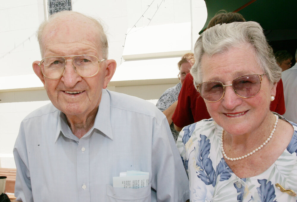Ed and Jean Johnson blue nurse service 50th, Ipswich, 6 February 2005 