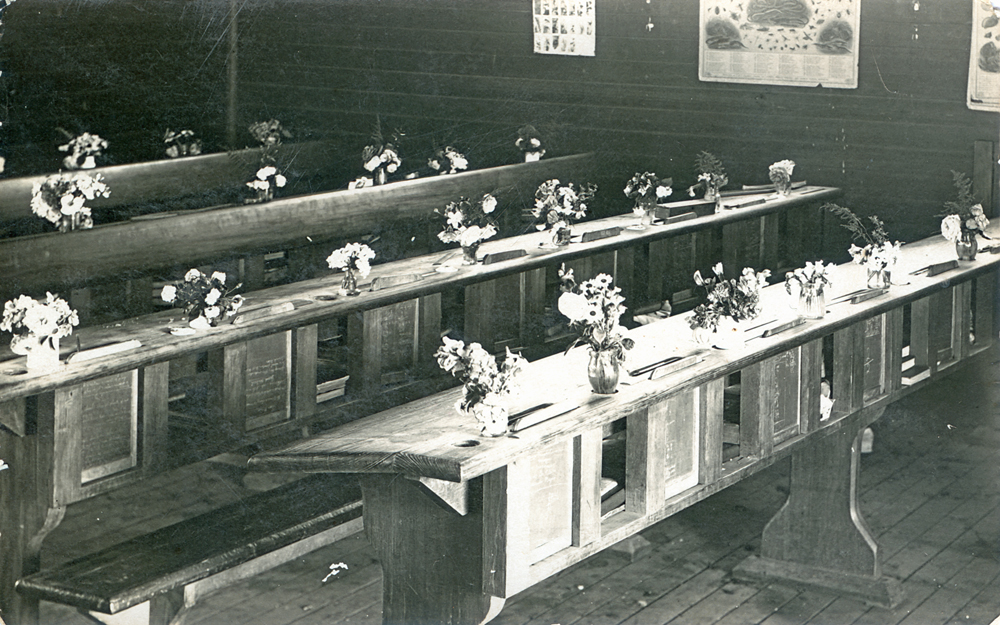 Interior of classroom at Raceview State School, Raceview, Ipswich, c.1912