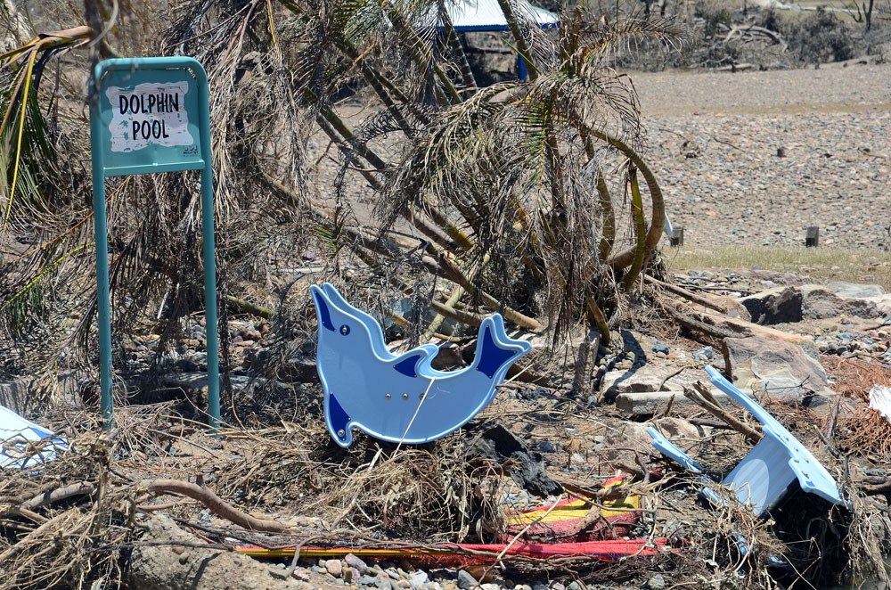 Dolphin Pool after flood at Colleges Crossing, Chuwar, Ipswich, 2011