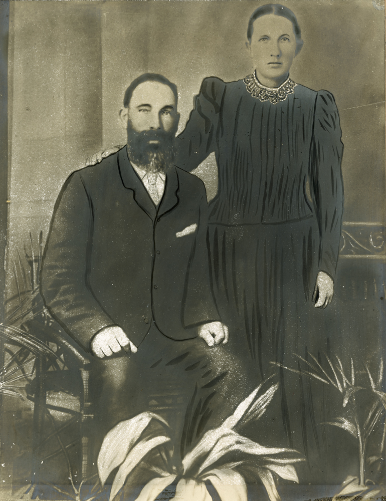 Believed to copy of wedding portrait of Fredrick and Wilhelmina Domrow, Ipswich, 1890s