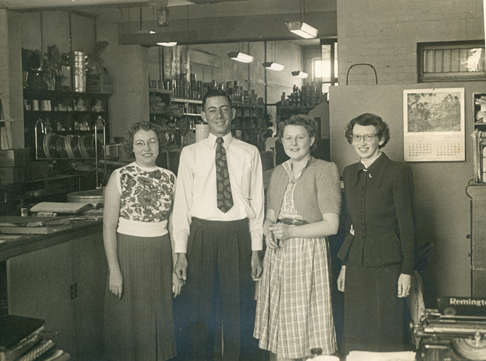 Staff at Mining &amp; Hardware, Brisbane Street, Ipswich, 1951-1952