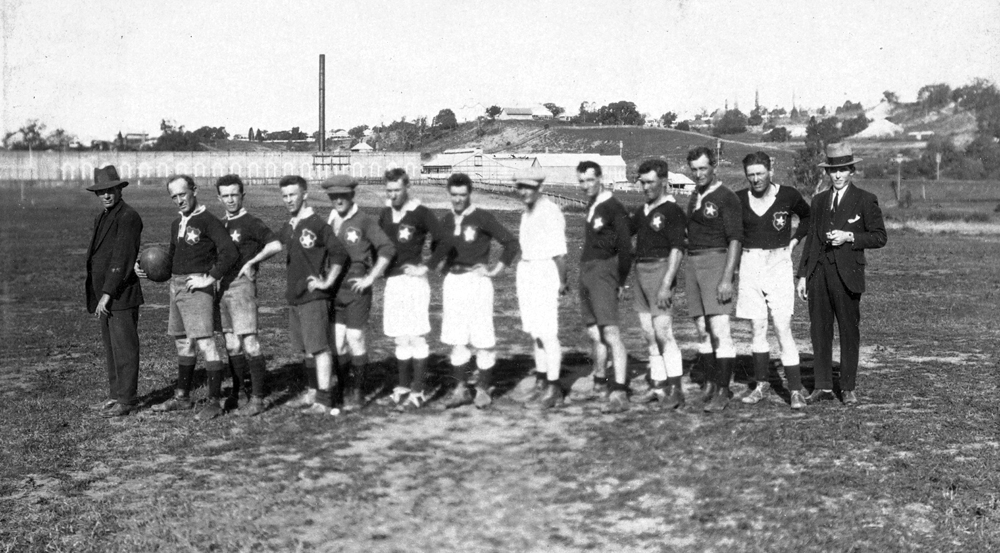 Thought to be Pompadours Soccer Club, Booval, Ipswich, 1925