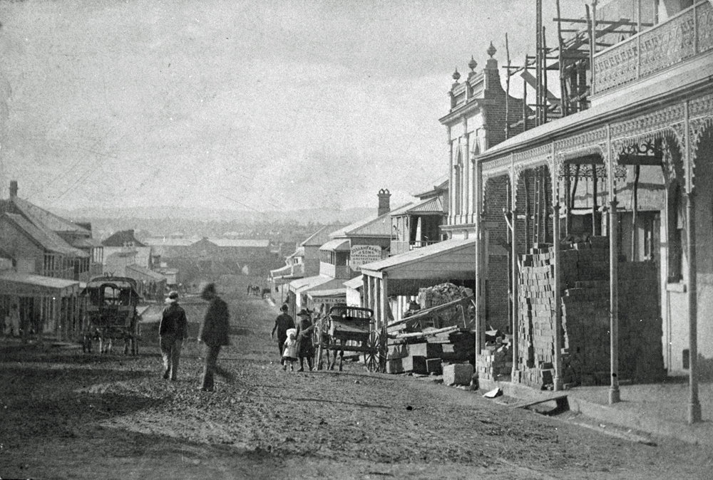 Nicholas Street, looking North from Brisbane Street, Ipswich, c.1886