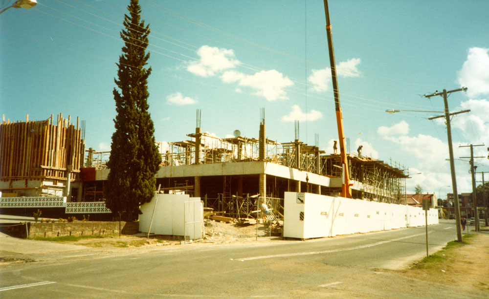 Humanities Centre, South Street, during construction, Ipswich, 1977