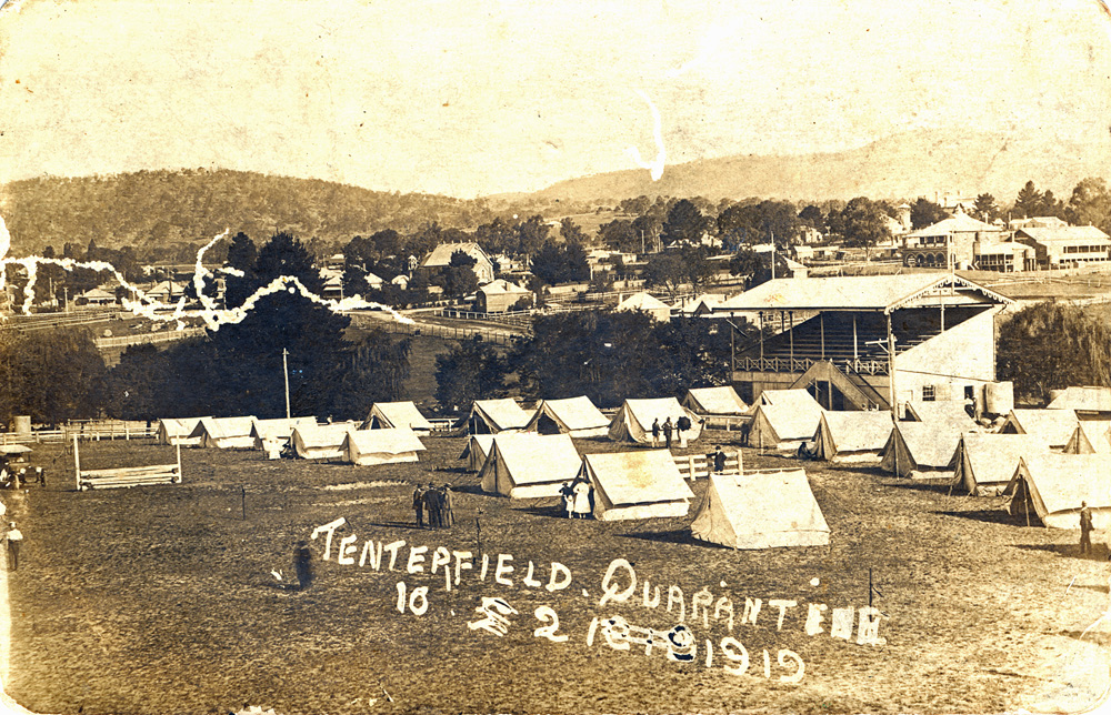 Tenterfield Showground, where Ipswich City Vice-Regal Band was held in quarantine during the influenza epidemic, 1919
