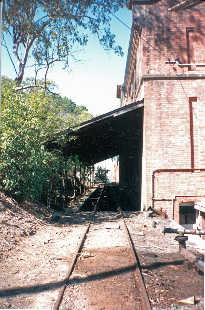 Coal discharge bins site at the side of the Powerhouse builidng, Ipswich Railway Workshops, North Ipswich, 1991