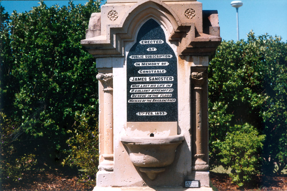 Memorial to Constable James Sangster, Brown's Park, Downs Street, North Ipswich, 1991
