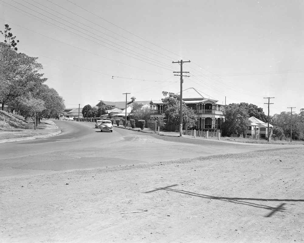 Streetscape, View of Churchill Street from Warwick Road, Ipswich, 1958