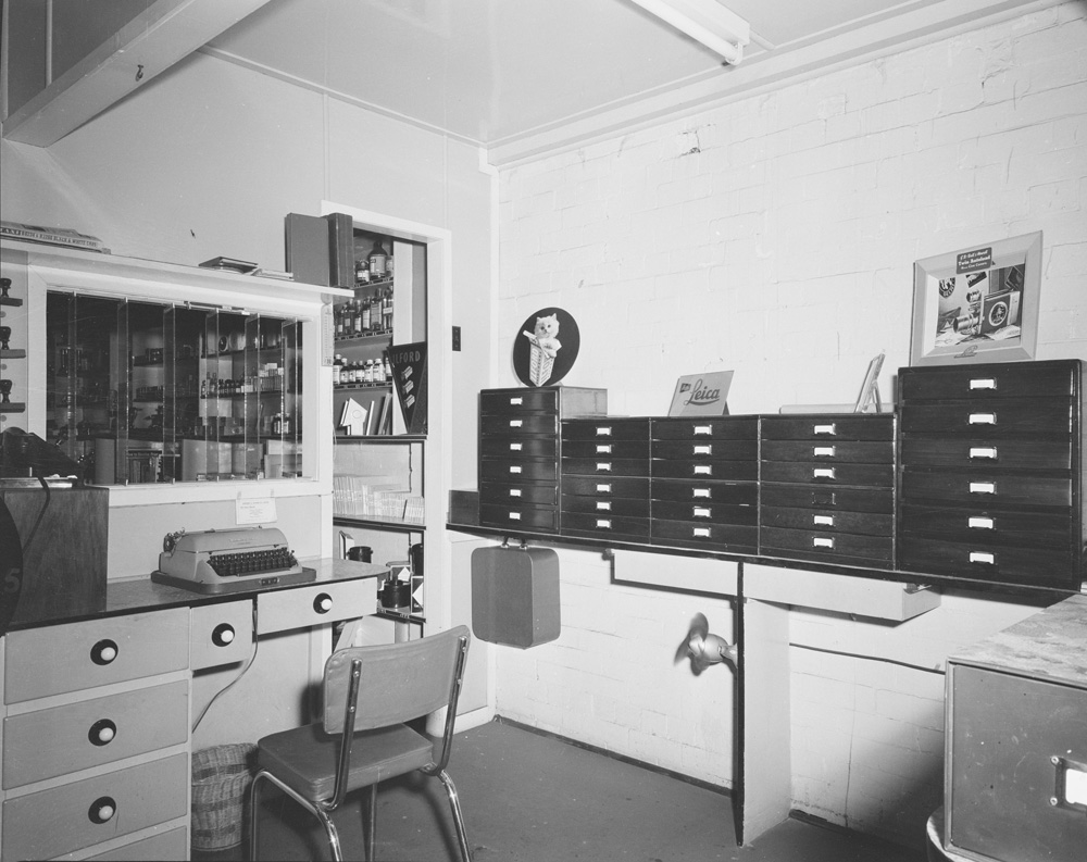 Ipswich Photographic Centre office, 111 Brisbane Street, Ipswich, 1958