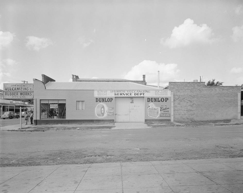 Ipswich Vulcanizing &amp; Rubber Works, cnr of Brisbane and Gordon Streets, (Gordon Street view), Ipswich, 1958