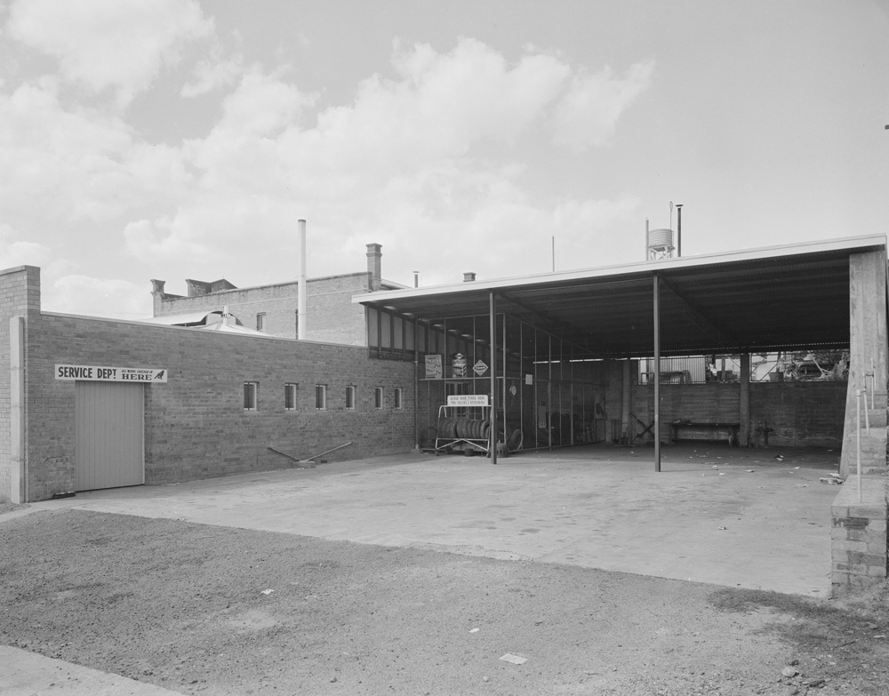 Ipswich Vulcanizing &amp; Rubber Works (back view), 40-42 Brisbane Street &amp; corner of Gordon Street, Ipswich, 1958