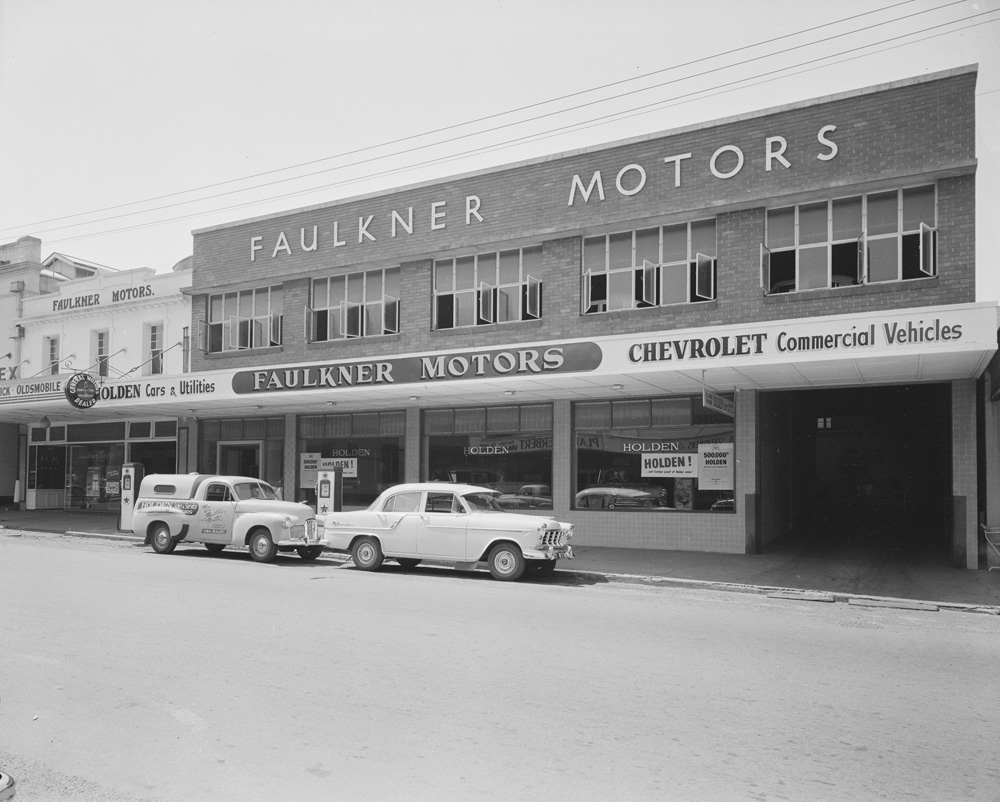 Faulkner Motors, Brisbane Street, Ipswich, 1959