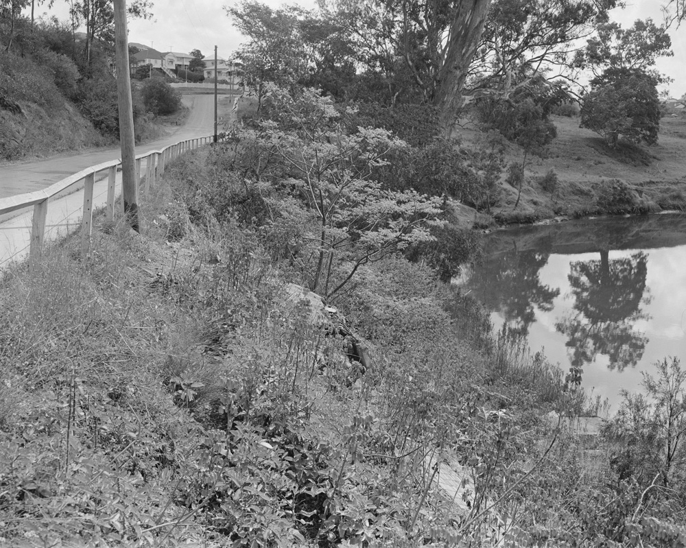 Riverbank alongside Roseberry Parade, Ipswich, 1959