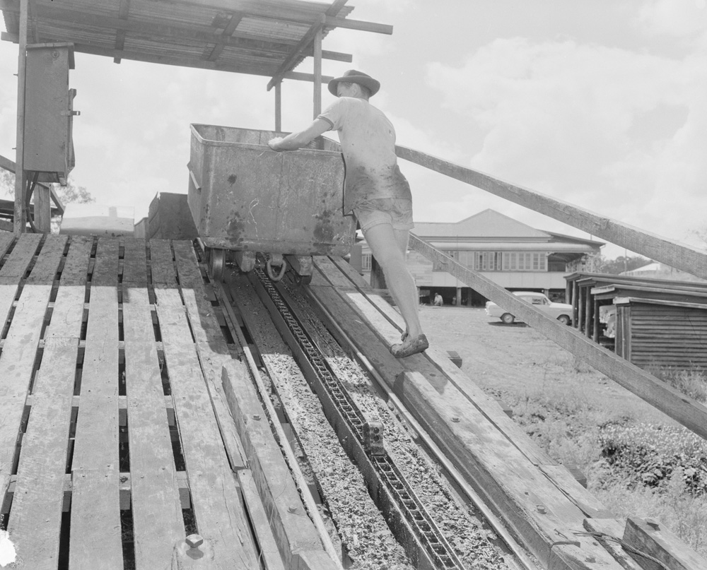 Worker at Aberdare No. 8 Colliery mine, Bundamba, Ipswich, 1959