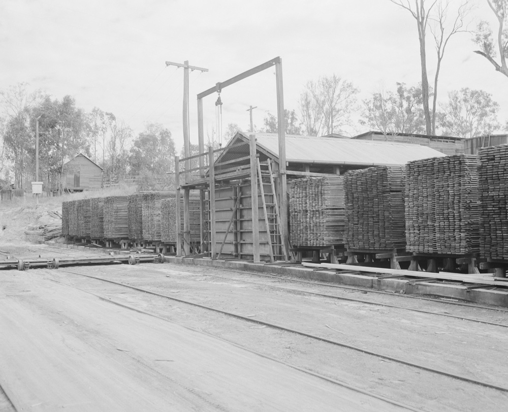 Exterior of Kruger Sawmill, Byrne Street, Bundamba, Ipswich, 1959