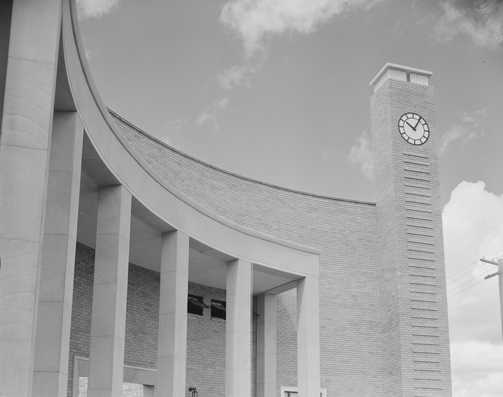Gatton Civic Centre construction, corner of North and Railway Streets, Gatton, 1959