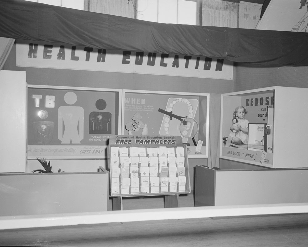 Queensland Health Education display at the Ipswich Show, 1959