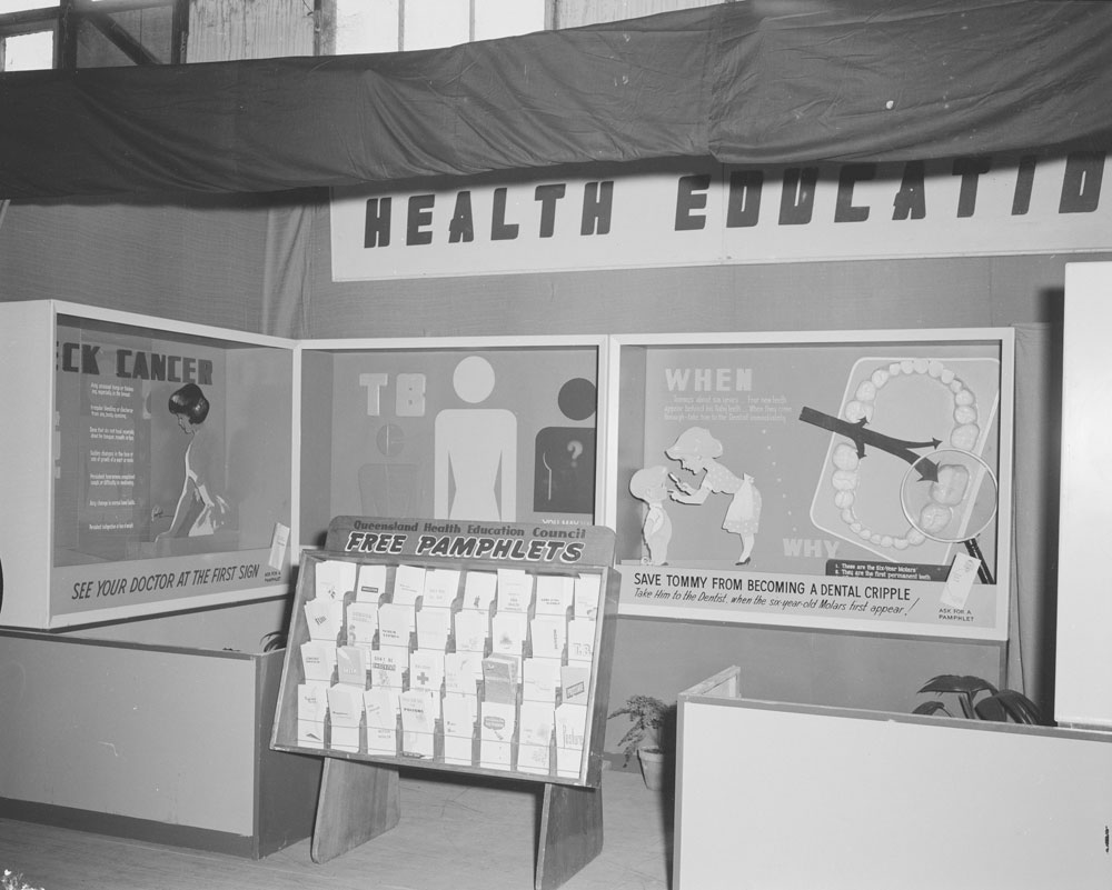 Queensland Health Education display at the Ipswich Show, 1959