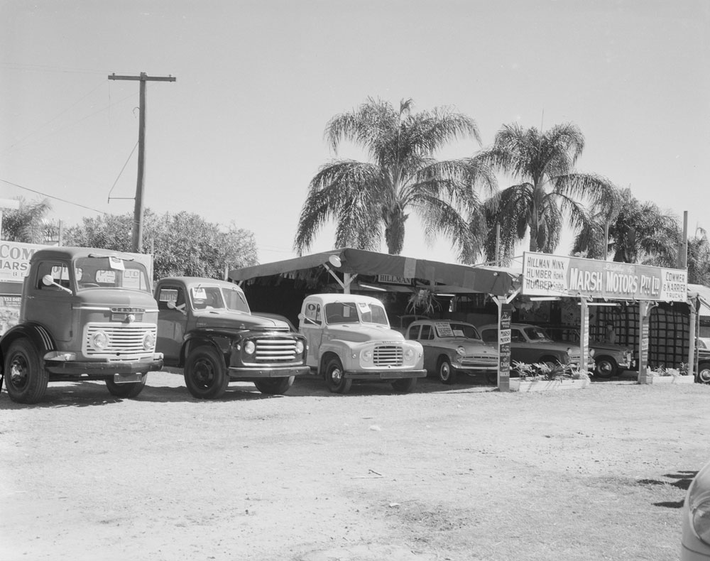 Marsh Motors' display at Ipswich Show, Ipswich, 1959
