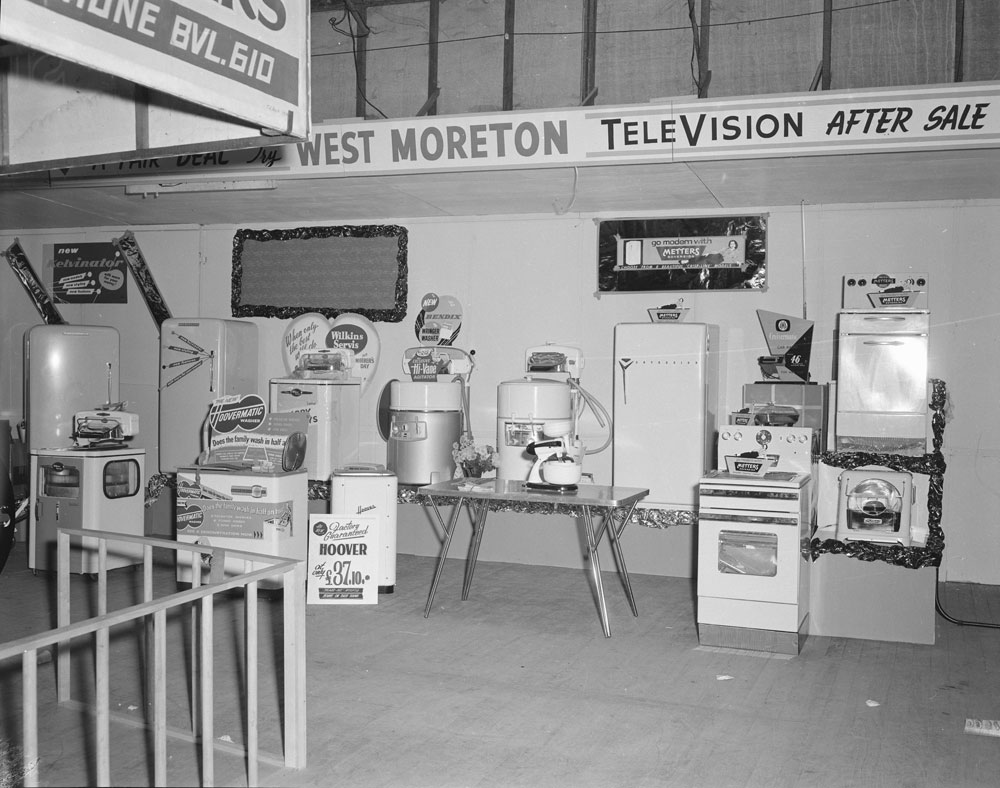 West Moreton Refrigeration Service display at Ipswich Show, Ipswich, 1959