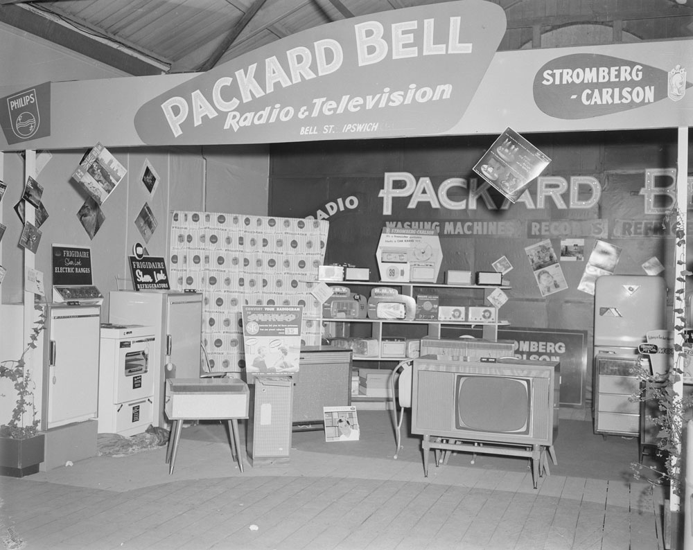 Packard Bell Radio &amp; Television display at the Ipswich Show, Ipswich, 1959