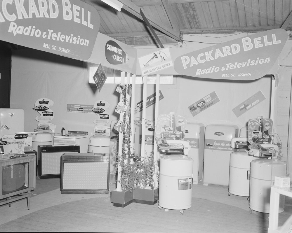 Packard Bell Radio &amp; Television display at the Ipswich Show, Ipswich, 1959